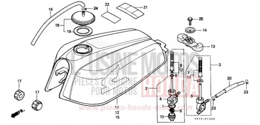 FUEL TANK (XL125SZ/A/B/C) XL125SB de 1981